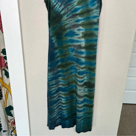 Raquel Allegra Navy Tie-Dye Tank Dress Blue Green Size 0 - Picture 4 of 7